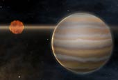 Exoplaneta s hnědým trpaslíkem na pozadí