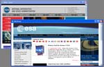 Weby NASA a ESA